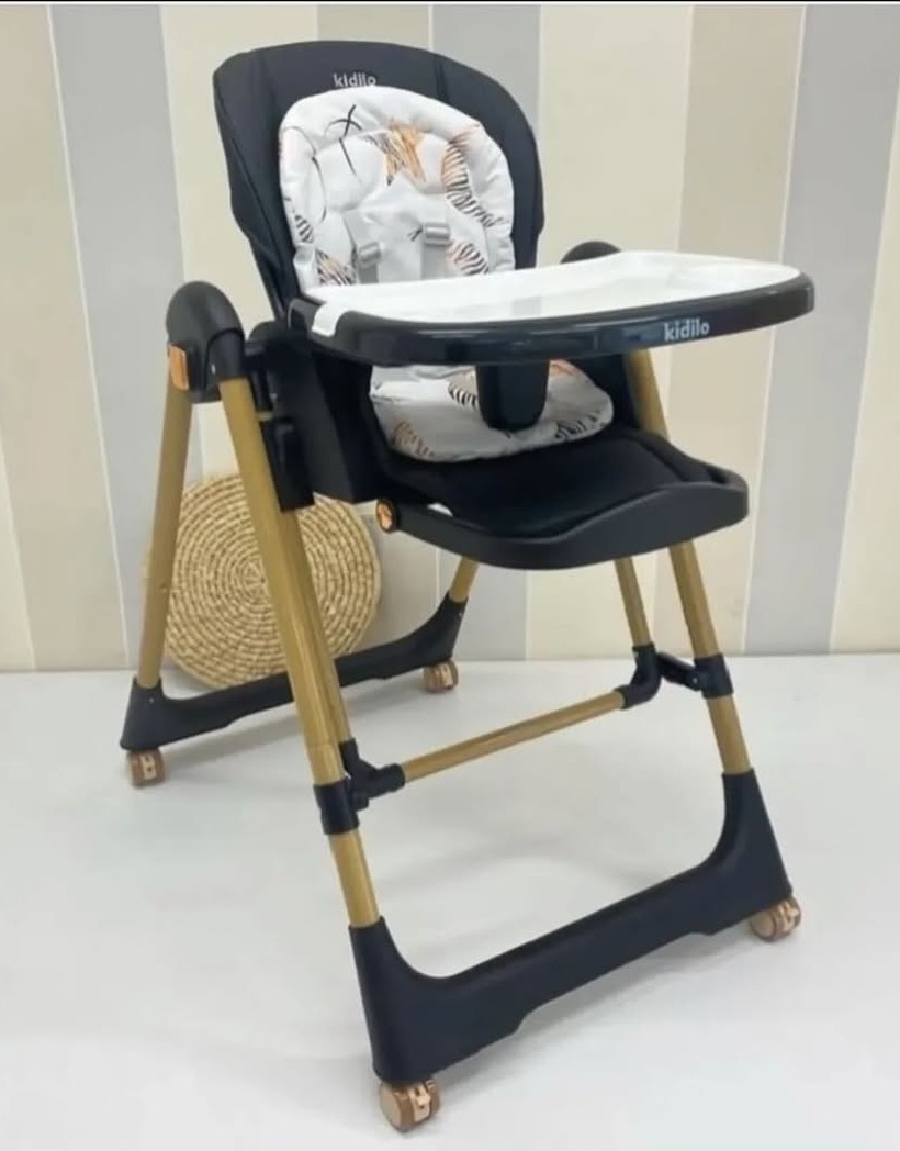 Kidilo 11-3 Adjustable Baby High Chair with Manual Swing & Removable Tray