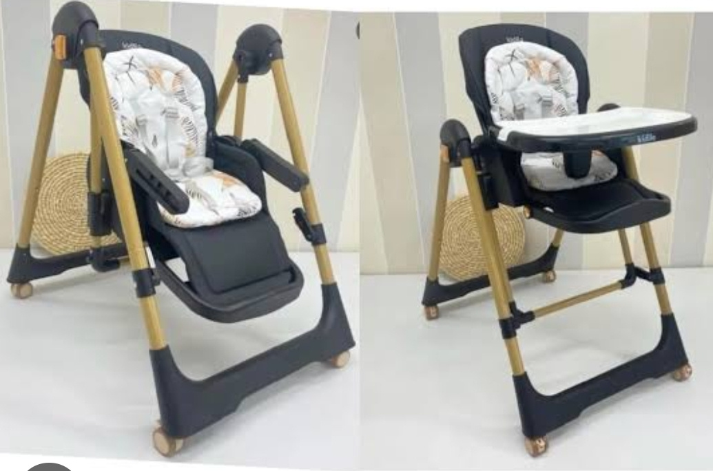 Kidilo 11-3 Adjustable Baby High Chair with Manual Swing & Removable Tray
